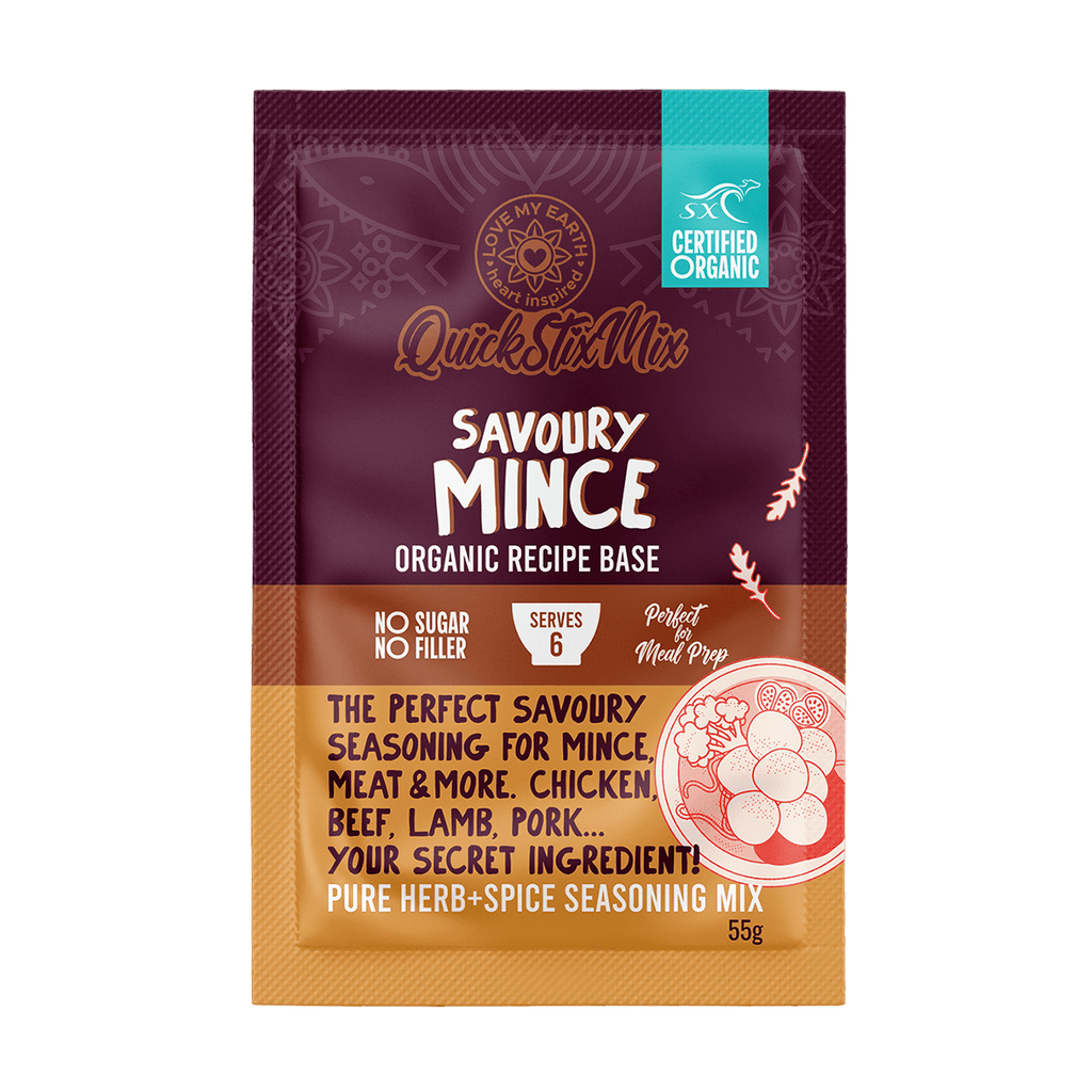 Quick Stix Mix Organic Savoury Mince Recipe Base 55g Love My Earth