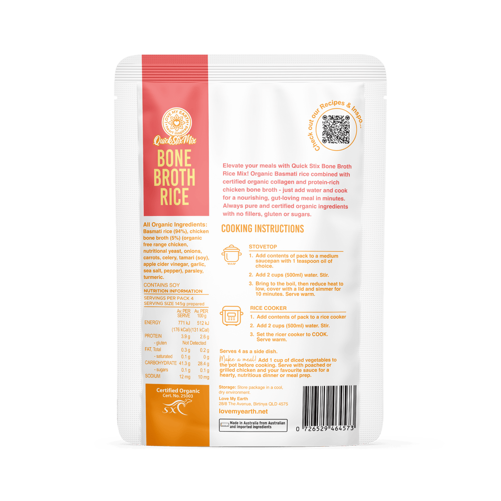 Chicken Bone Broth Rice 200g Love My Earth