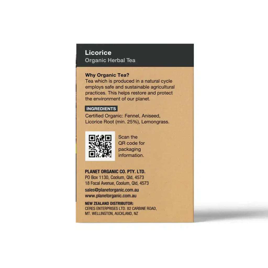 Licorice Tea 25bags Planet Organic