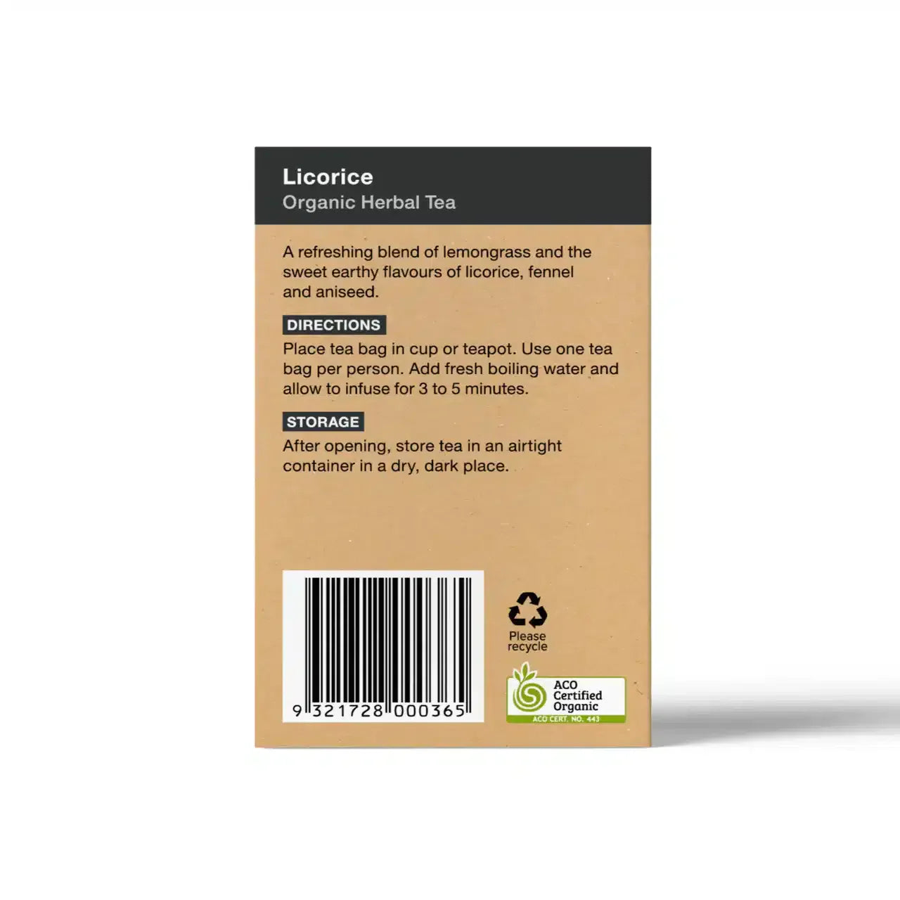 Licorice Tea 25bags Planet Organic