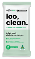 Loo Clean Flushable Plastic Free Wipes 15pk CleanLife
