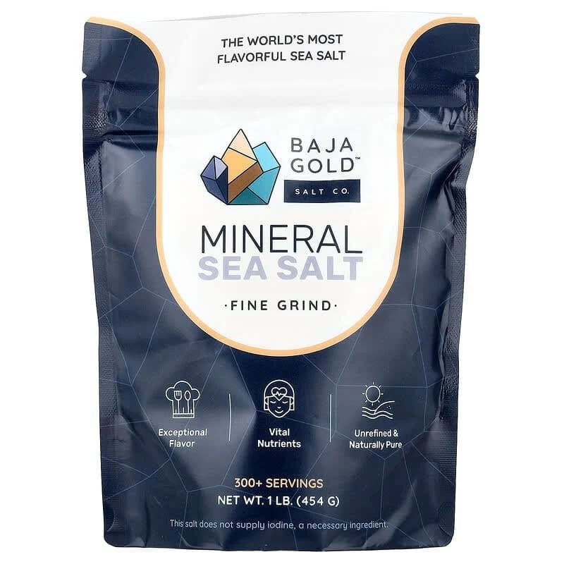 Mineral Sea Salt Fine 454g Baja Gold