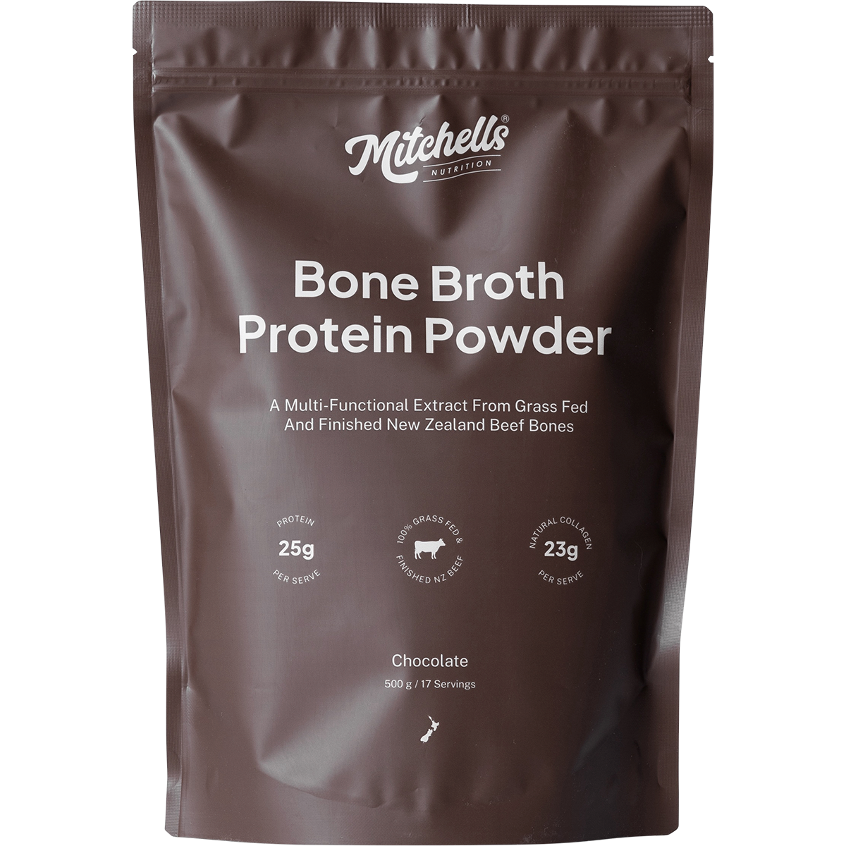 Bone Broth Protein Powder Chocolate 500g Mitchells Nutrition