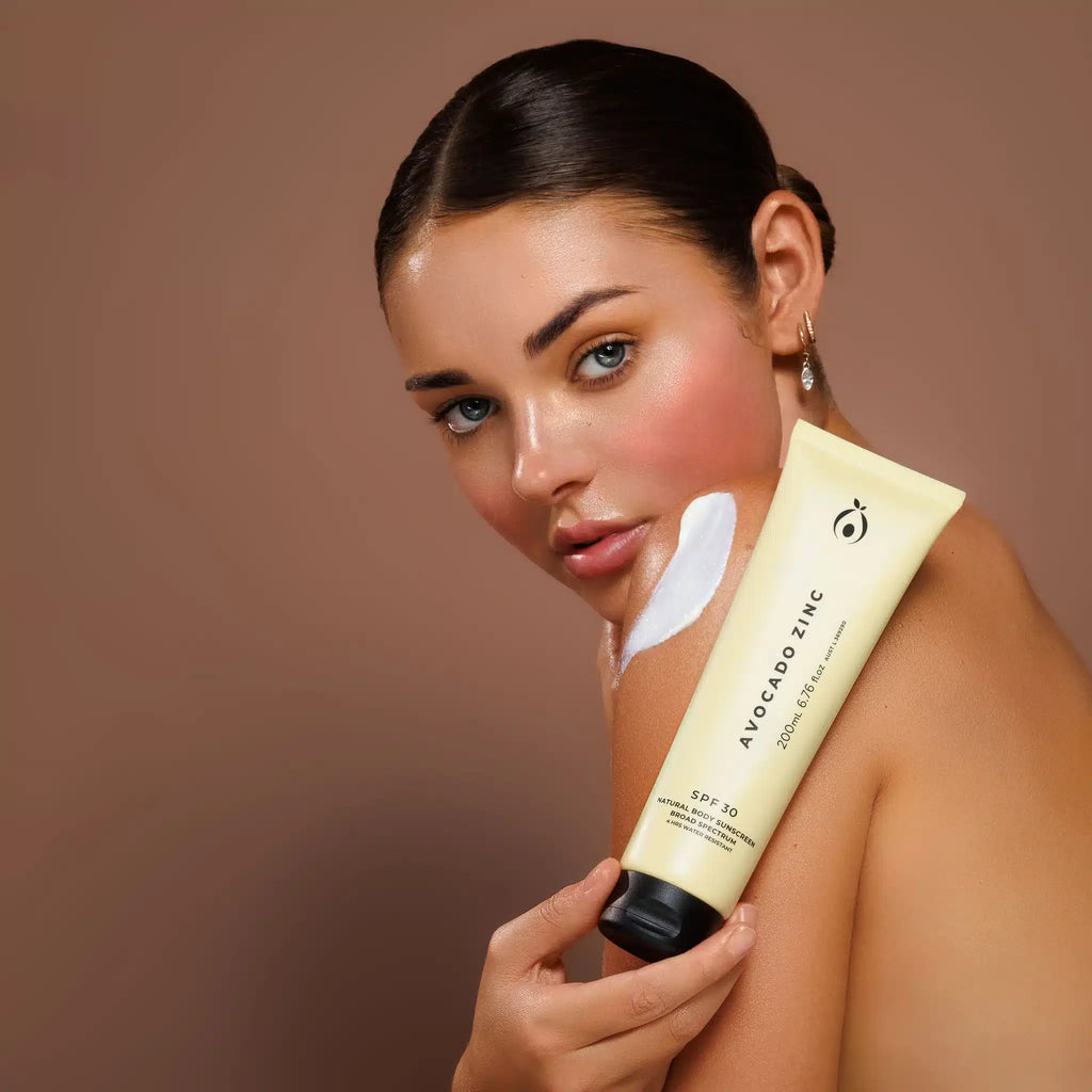 Natural Body Sunscreen 200ml SPF30 Avocado Zinc