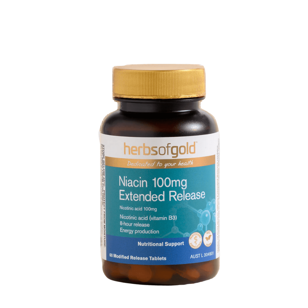 Niacin 100mg Extended Release 60T Herbs Of Gold