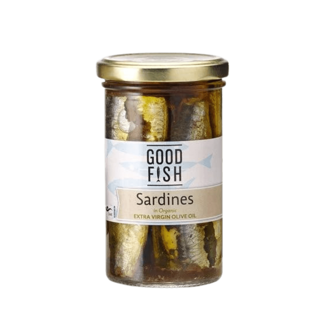 Sardines EVOO 195g Good Fish Olive Green Organics