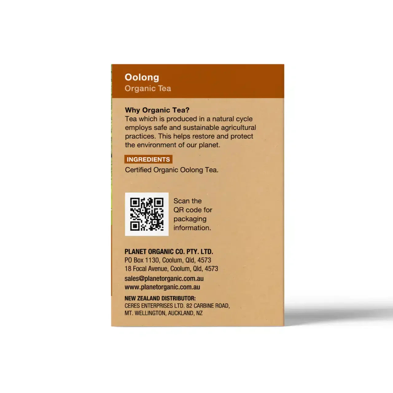 Oolong Tea x25 Bags Planet Organic