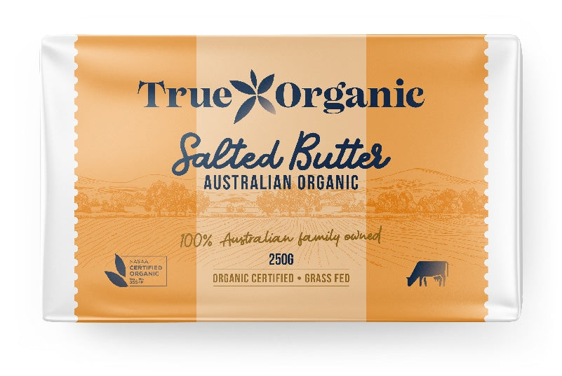Organic Australian Salted Butter 250g True Organic