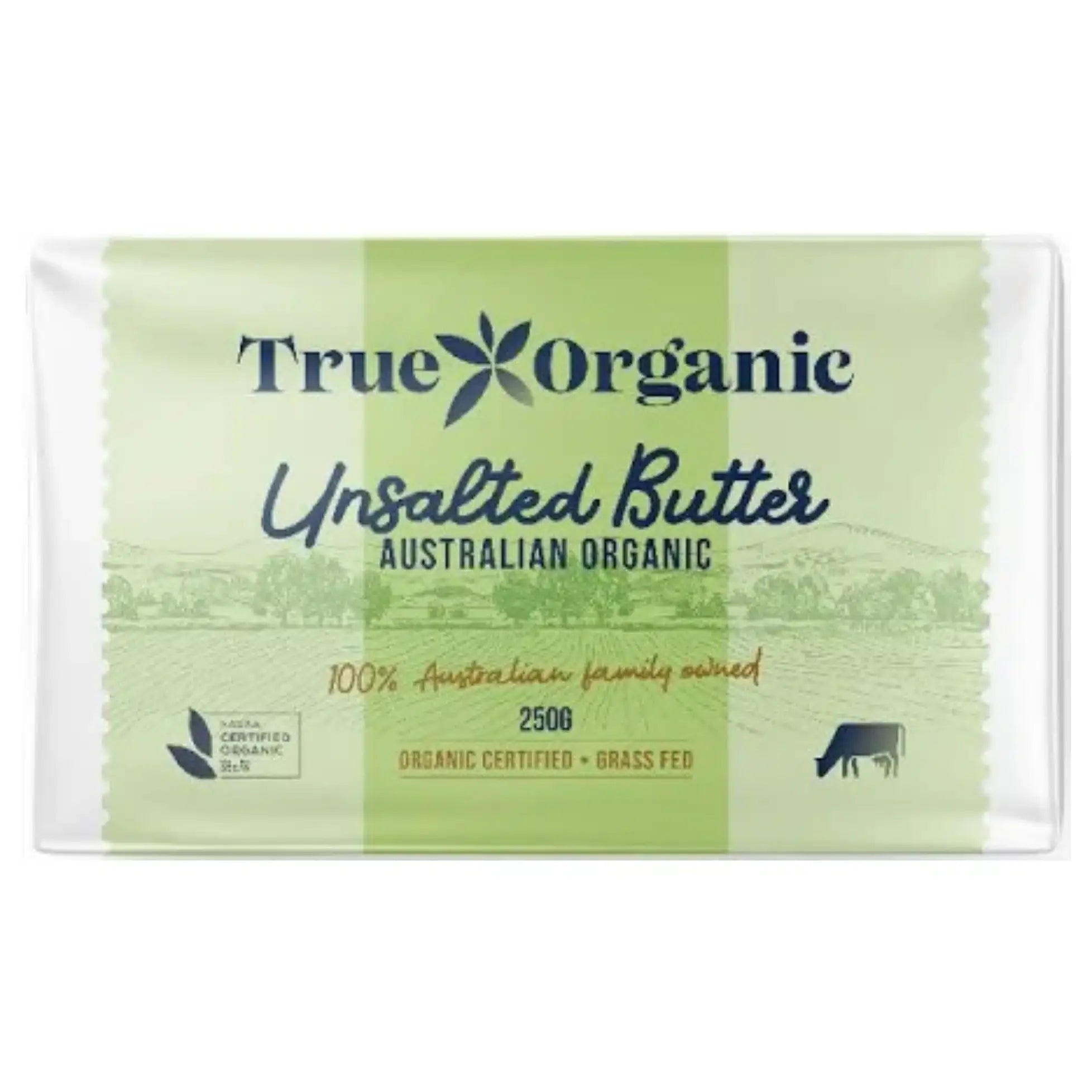 Organic Australian Unsalted Butter 250g True Organic