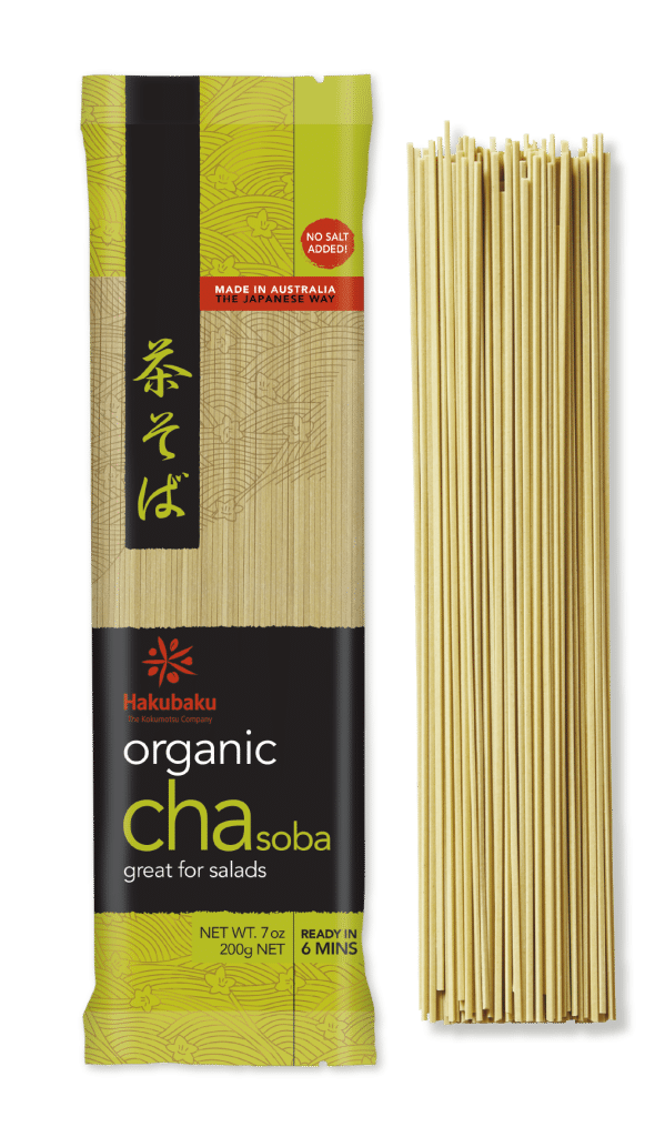 Organic Cha Soba Noodles Green Tea 270g Hakubaku