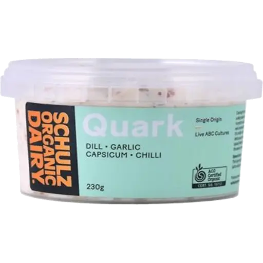 Organic Dill Garlic Capsicum & Chilli Quark 230g Schulz Organic Dairy