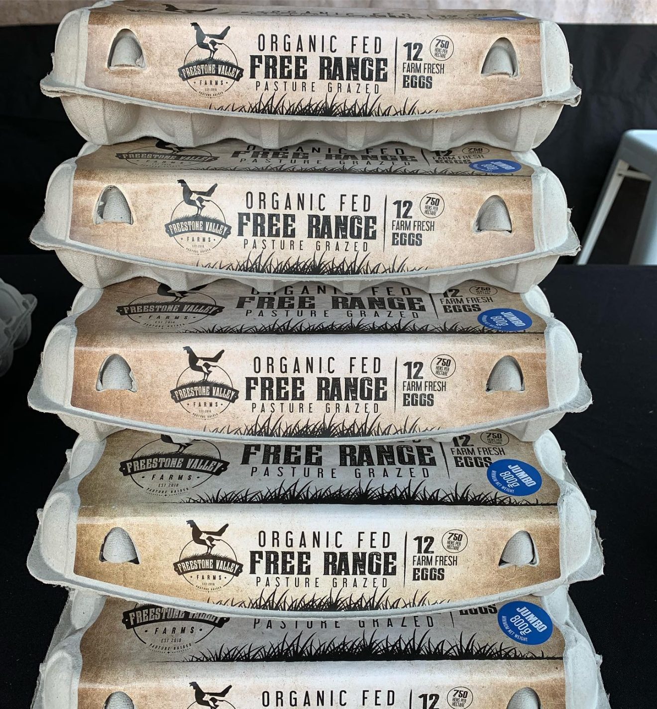 Organic Free Range Eggs 800g Freestone Valley Farms