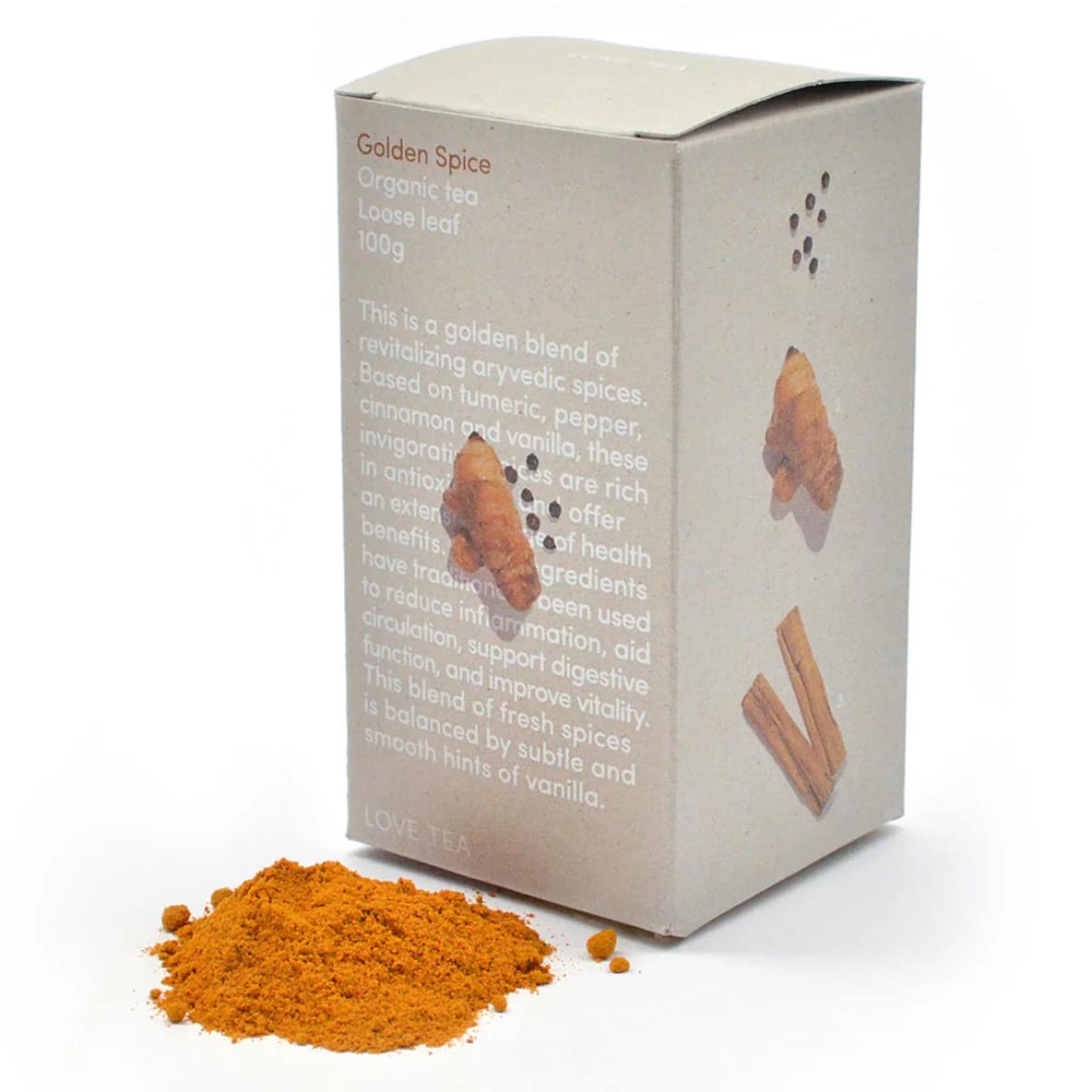 Organic Golden Spice Loose Leaf Tea Powder 100g Love Tea