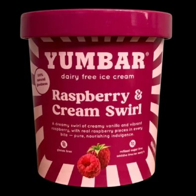 Organic Raspberry & Cream Swirl Tub 480ml Yumbar