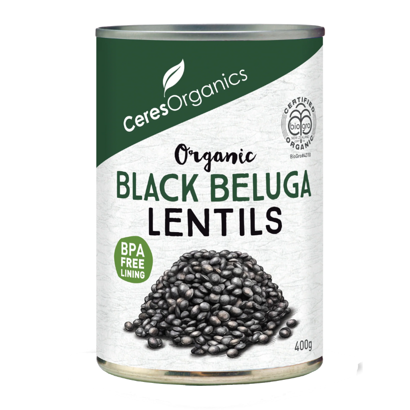 Organic Black Beluge Lentils 400g Ceres Organics