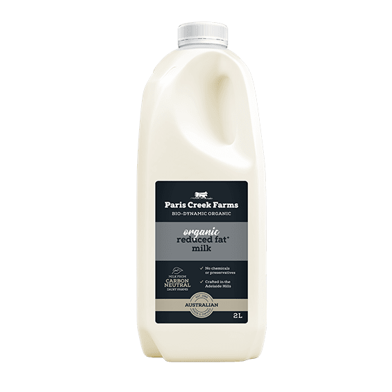 Organic Reduced Fat Milk 2L Paris Creek