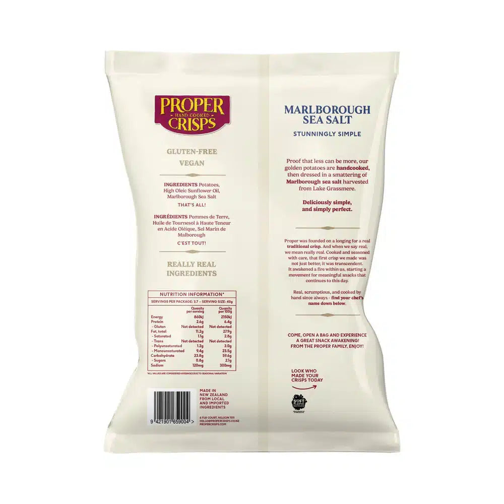 Sea Salt Chips 40g Proper Crisps