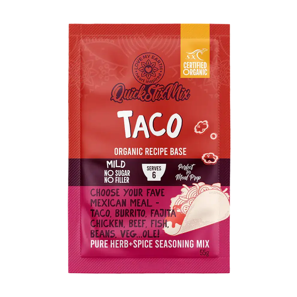 Quick Stix Mix Organic Taco Recipe Base 55g Love My Earth
