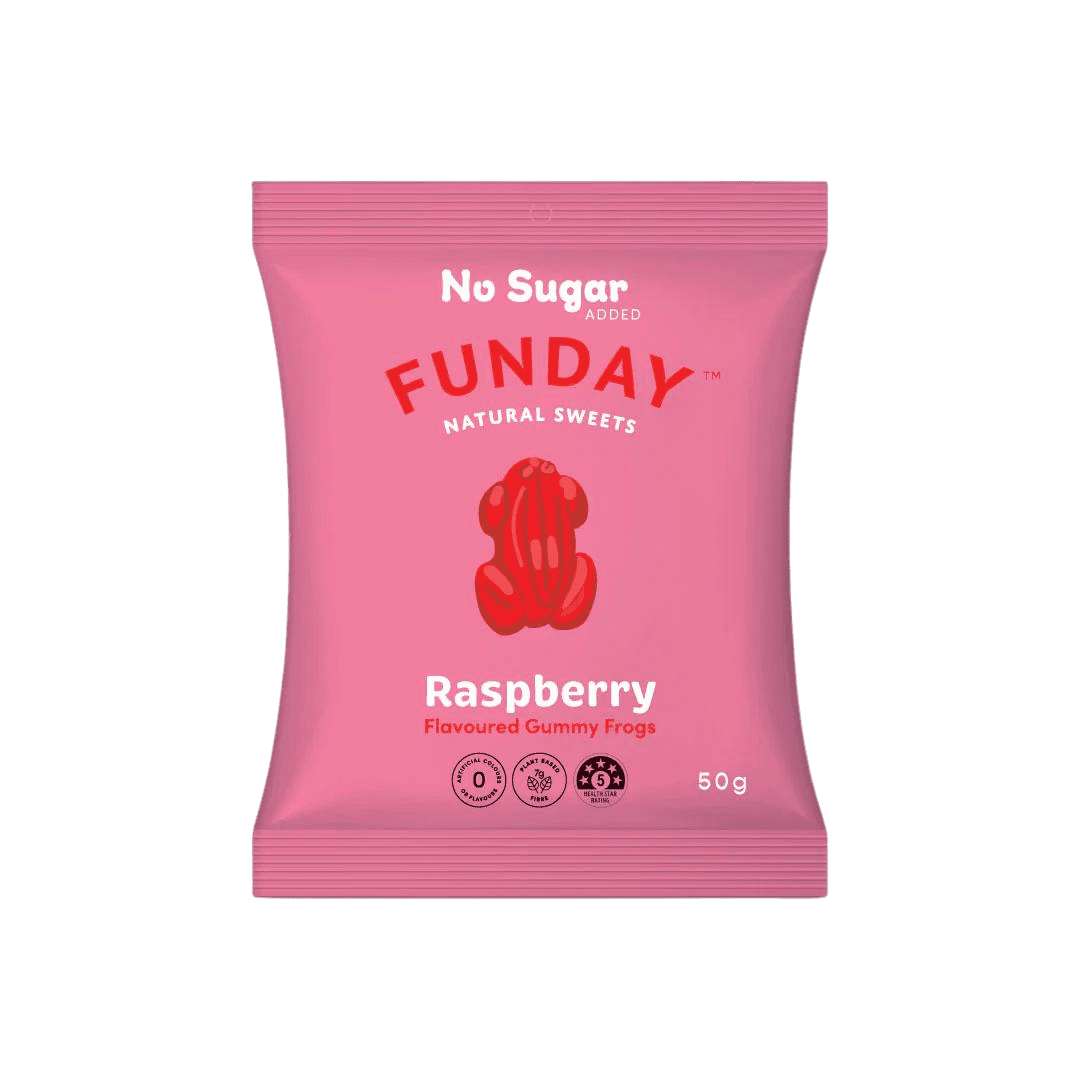 Raspberry Gummy Frogs 50g Funday
