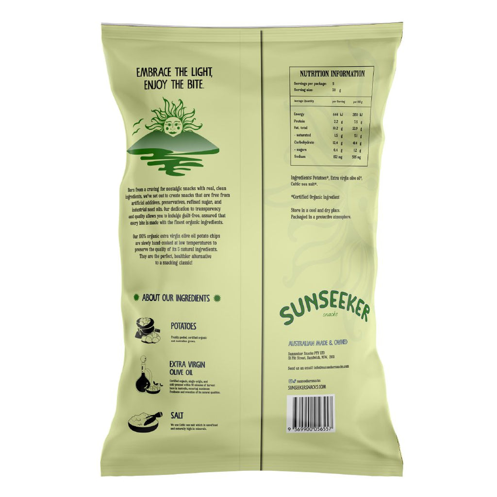 Organic EVOO Potato Chips Sunseeker Snacks