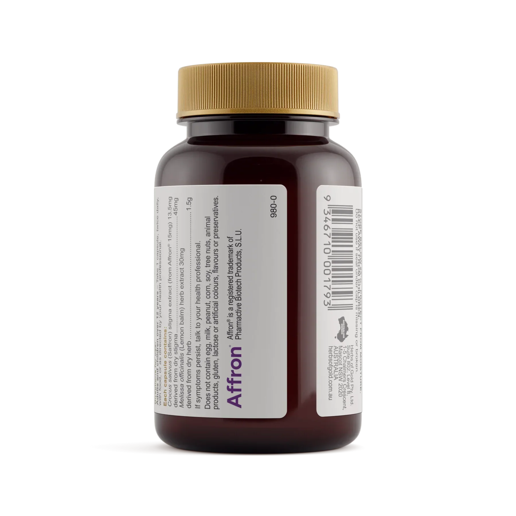 Saffron Mood Balance 60c Herbs of Gold