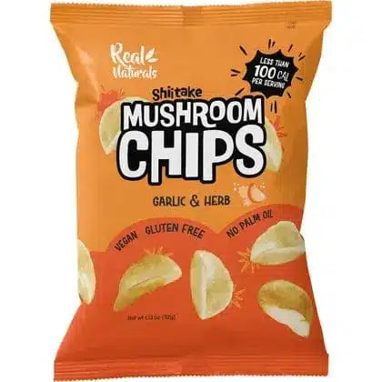 Shiitake Mushroom Chips Garlic and Herbs 32g Real Naturals