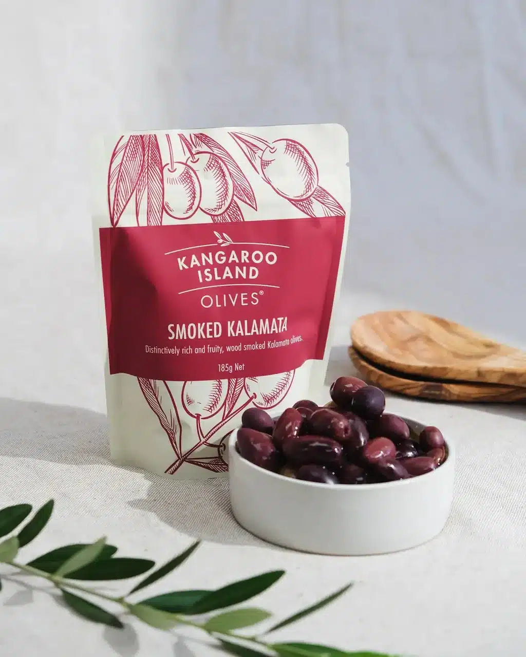 Smoked Kalamata Olives Whole 185g Kangaroo Island