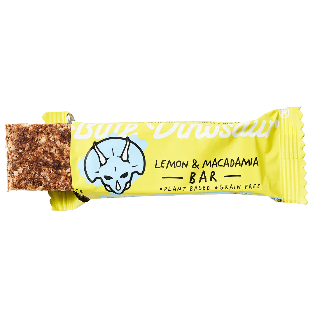 Lemon and Macadamia Hand-Baked Bar 45g Blue Dinosaur