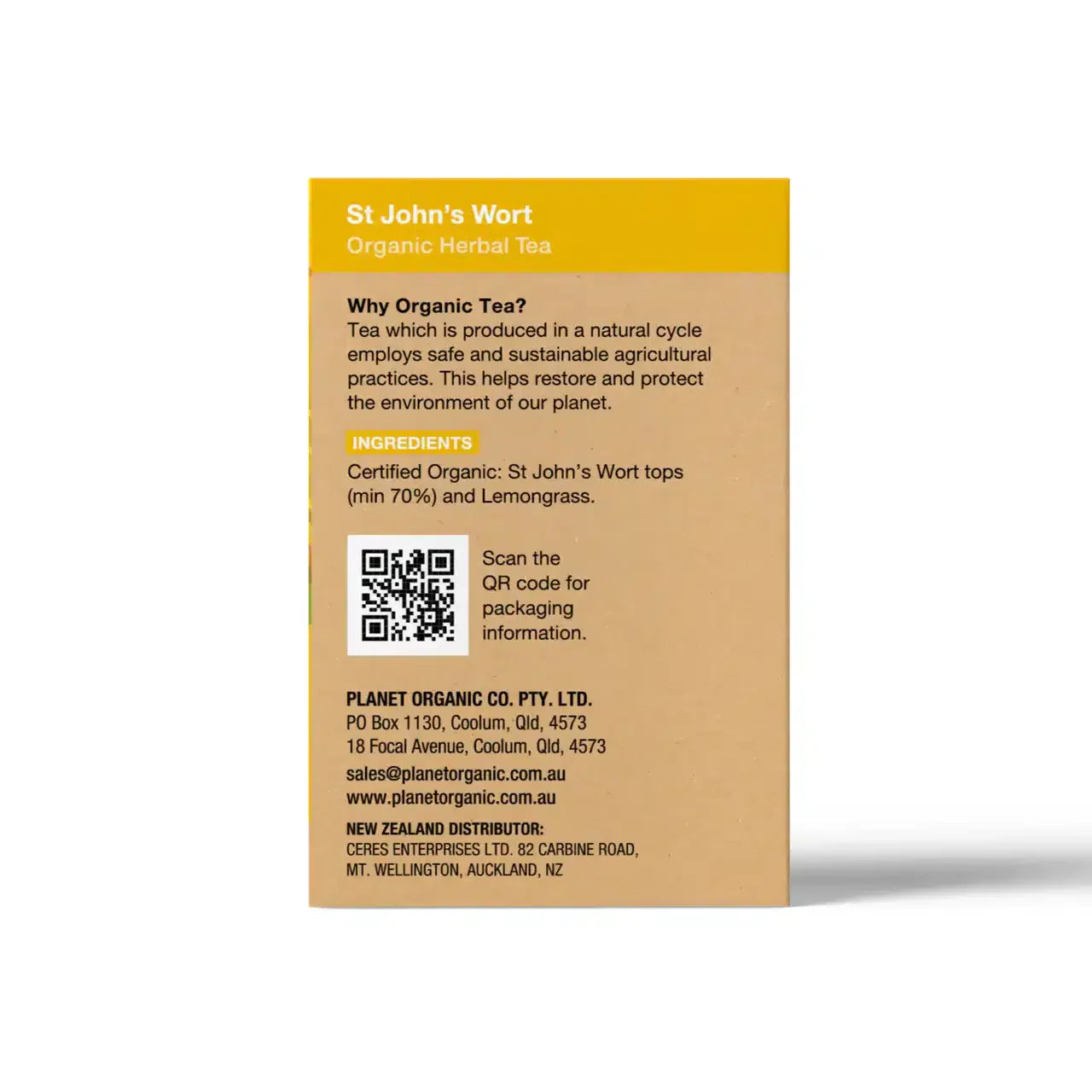 St John's Wort Tea 25bags Planet Organic