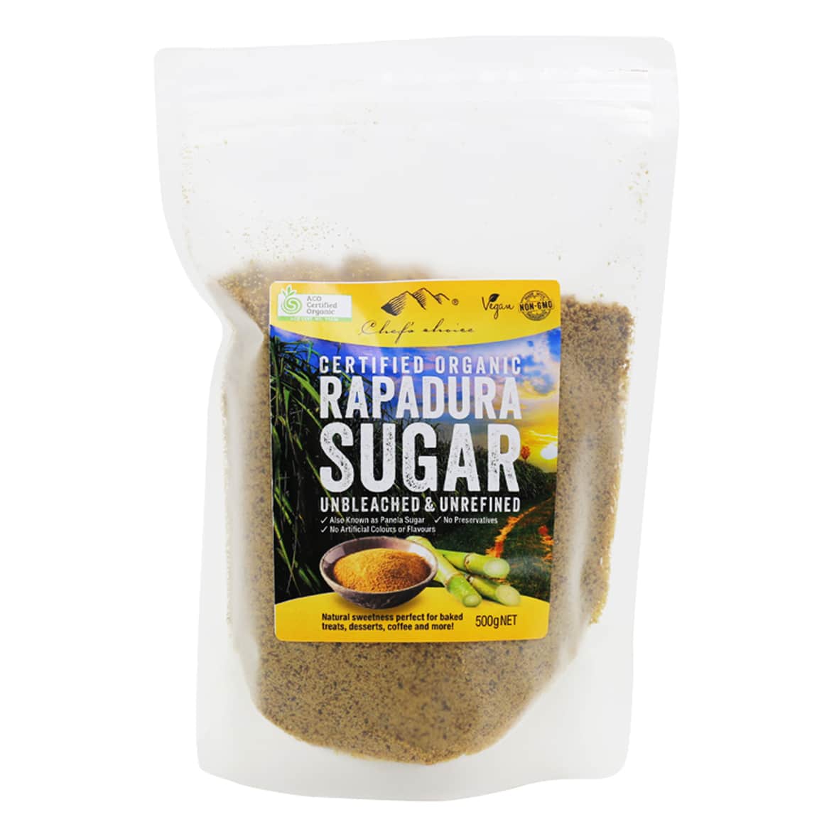 Sugar Rapadura 500g Organic Chefs Choice