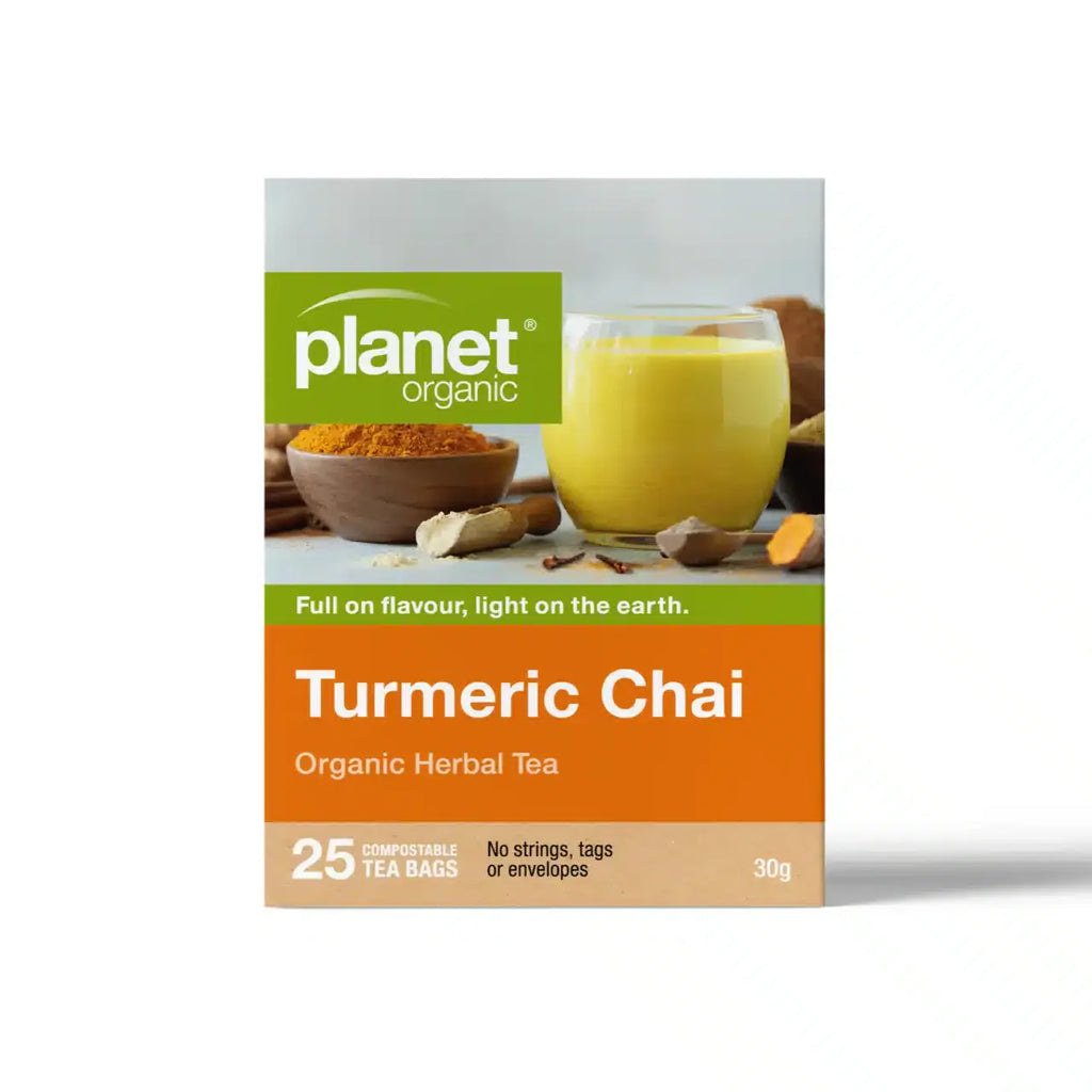 Turmeric Chai 25 Tea Bags 30g Planet Organic
