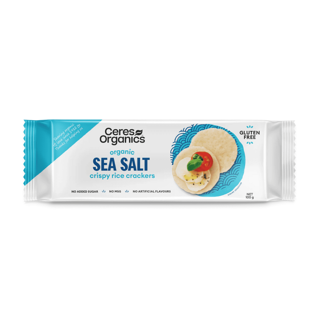 Rice Crackers Sea Salt 100g Ceres Organics