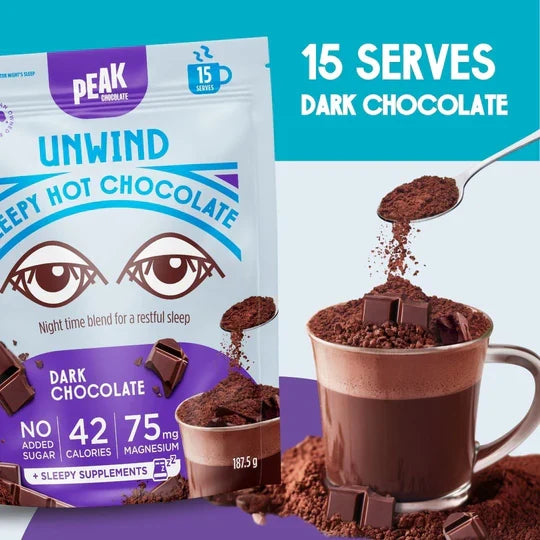 Unwind Hot Chocolate Dark 187.5g Peak Chocolate