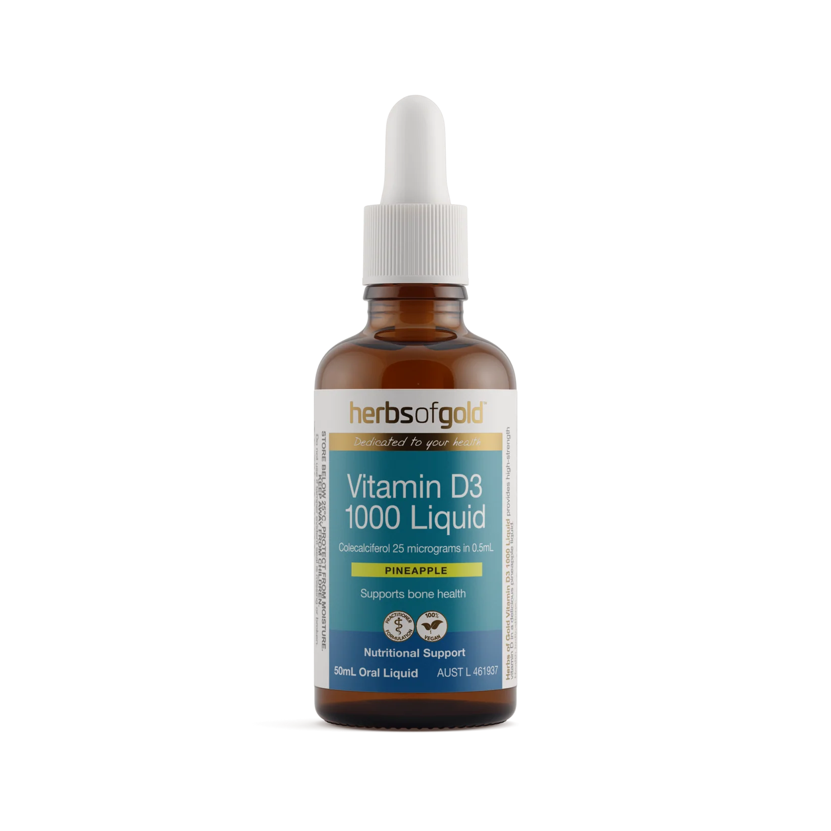 Vitamin D3 1000 Liquid 50ml Herbs of Gold