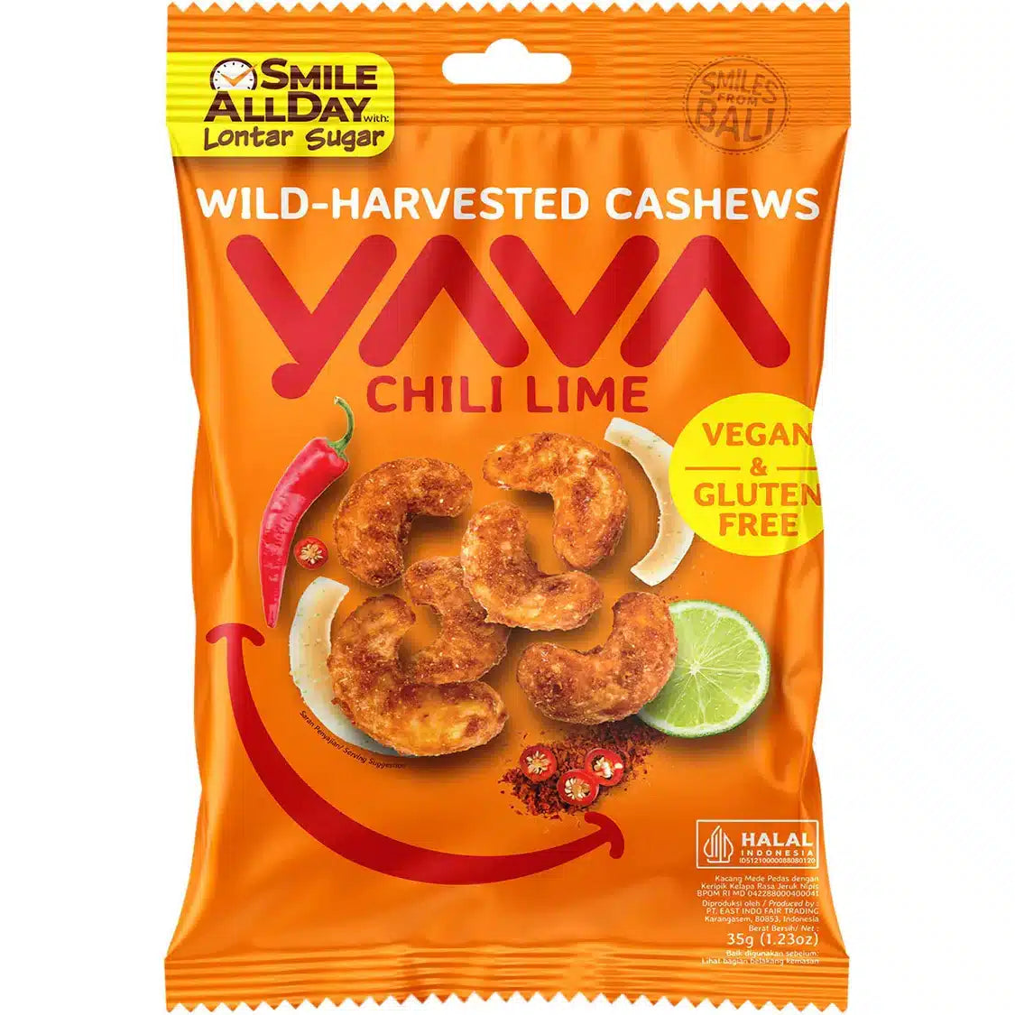 Wild-Harvested Cashews Chili Lime 35g Yava