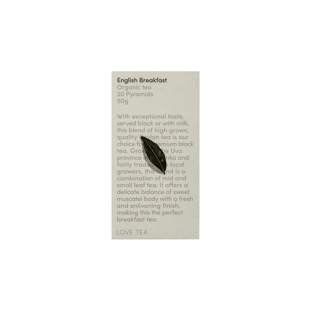 Organic English Breakfast Tea x20 Pyramids Love Tea