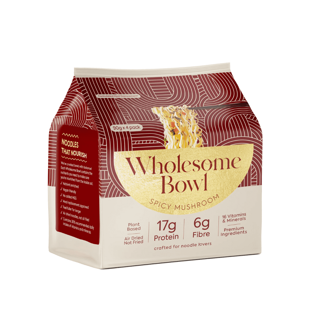 Instant Noodles Spicy Mushroom 4x90g Wholesome Bowl