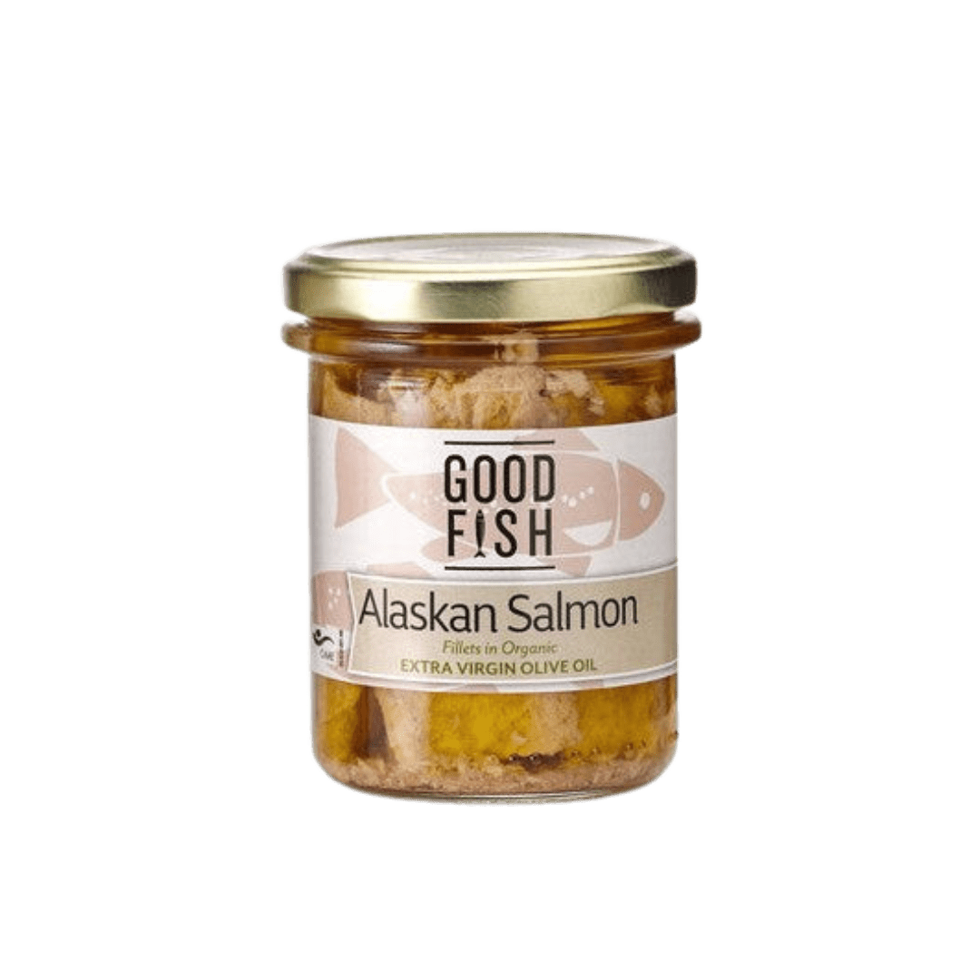 Salmon EVOO 195g Good Fish Olive Green Organics