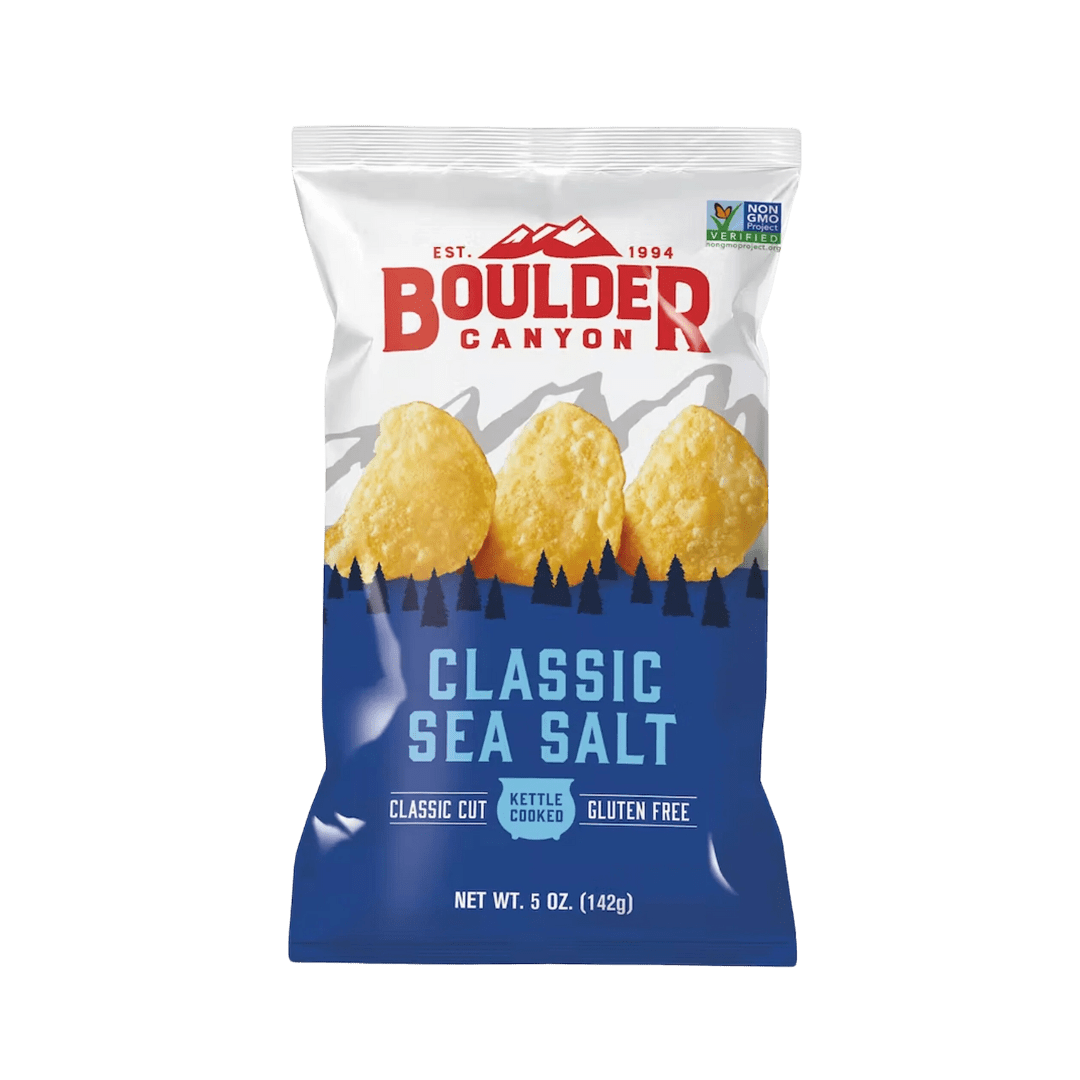 Sea Salt Potato Chips 142g Boulder Canyon