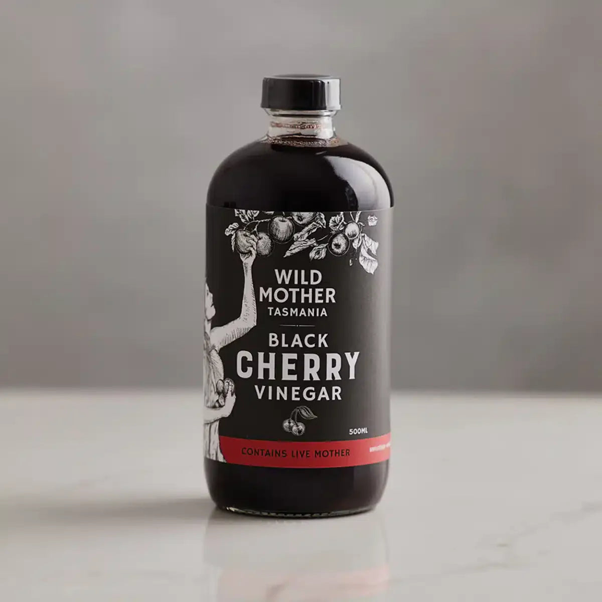 Organic Black Cherry Vinegar 500ml Wild Mother