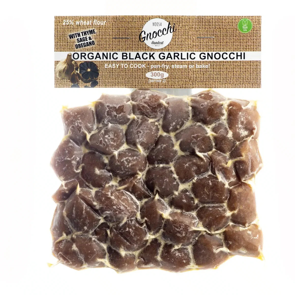Organic Gluten Free Black Garlic Gnocchi 300g Noosa Gnocchi