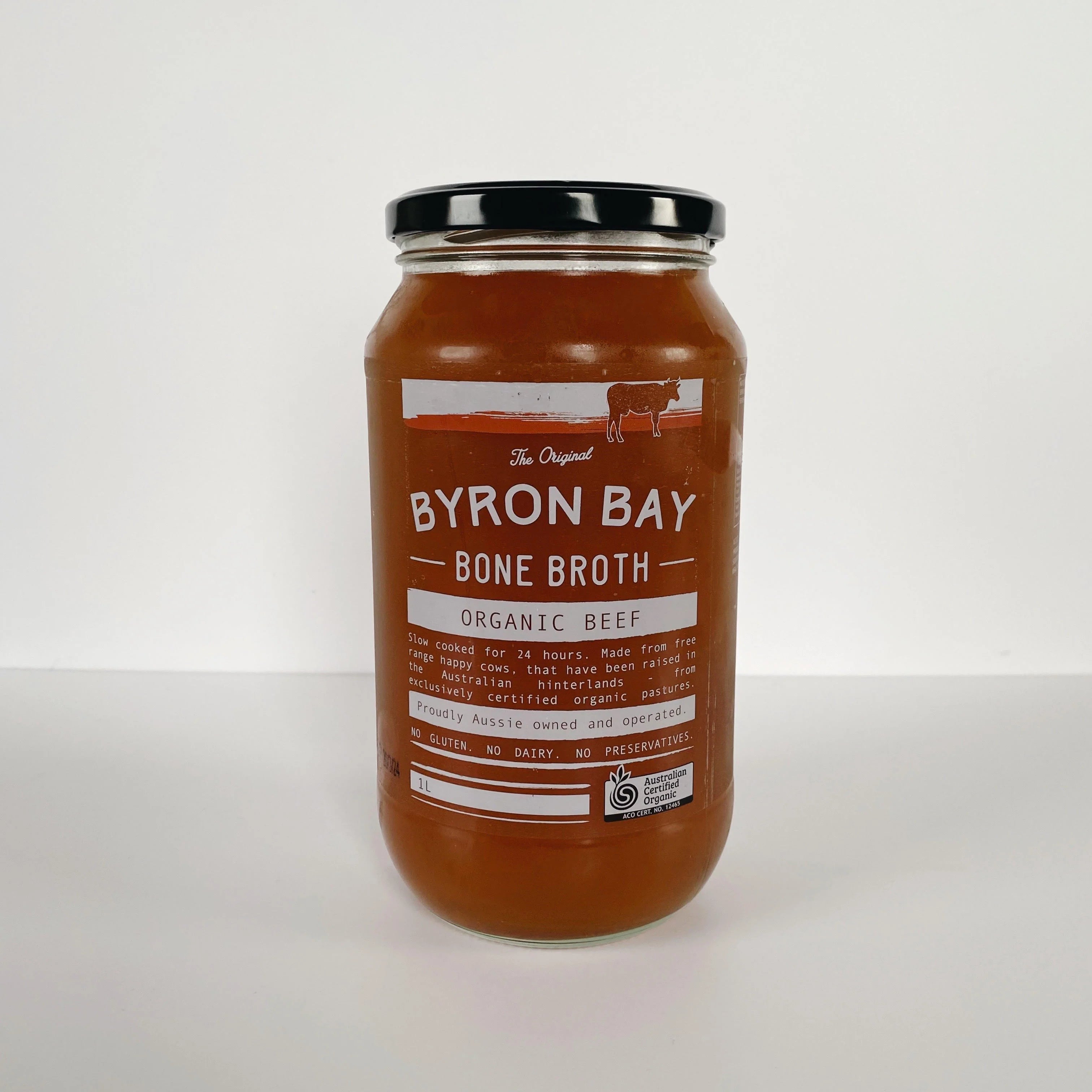 Organic Slow Cooked Beef Broth 1L Byron Bay Bone Broth