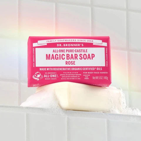 Rose Soap Bar 140g Dr Bronners