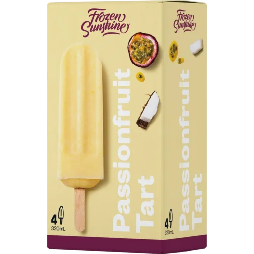 Passionfruit Tart Iceblock 4pk Frozen Sunshine