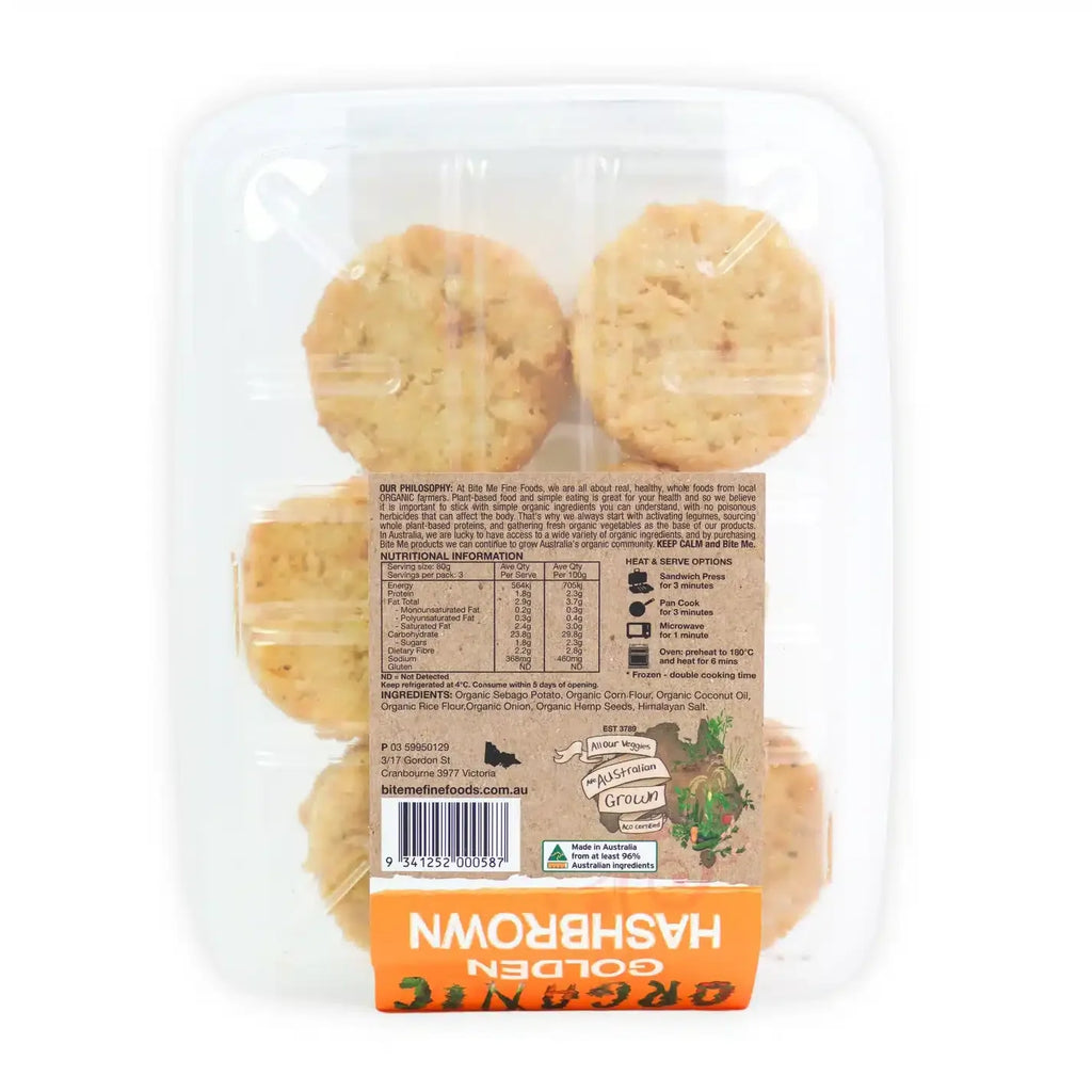 Bite Me Organic Golden Hashbrown 240g