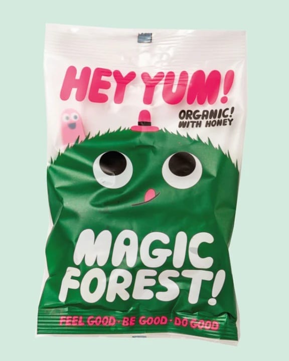 Organic Fruit Gums Magic Forest 100g Green Hey Yum