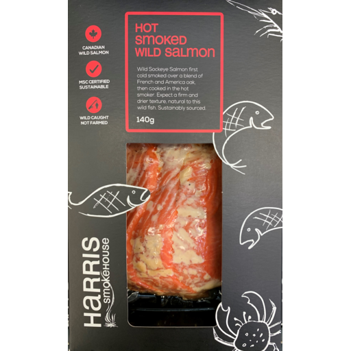 Hot Smoked Wild Salmon 140g Harris Smokehouse