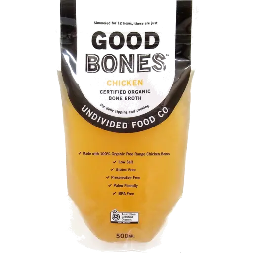 Organic Chicken Bone Broth 500ml Undivided Food Co