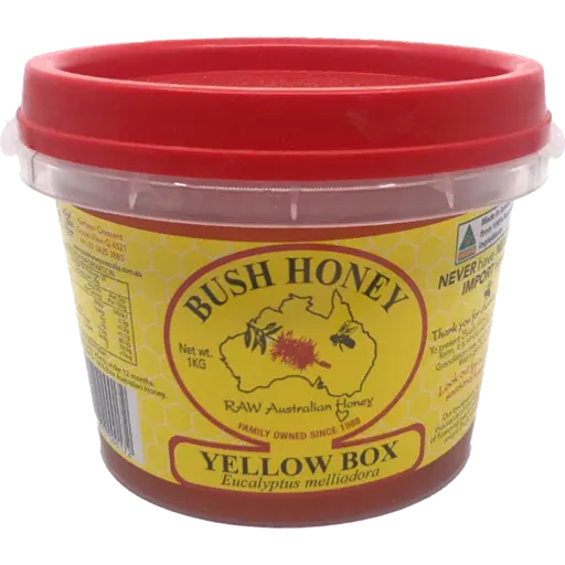 Yellow Box 1kg Pail Bush Honey
