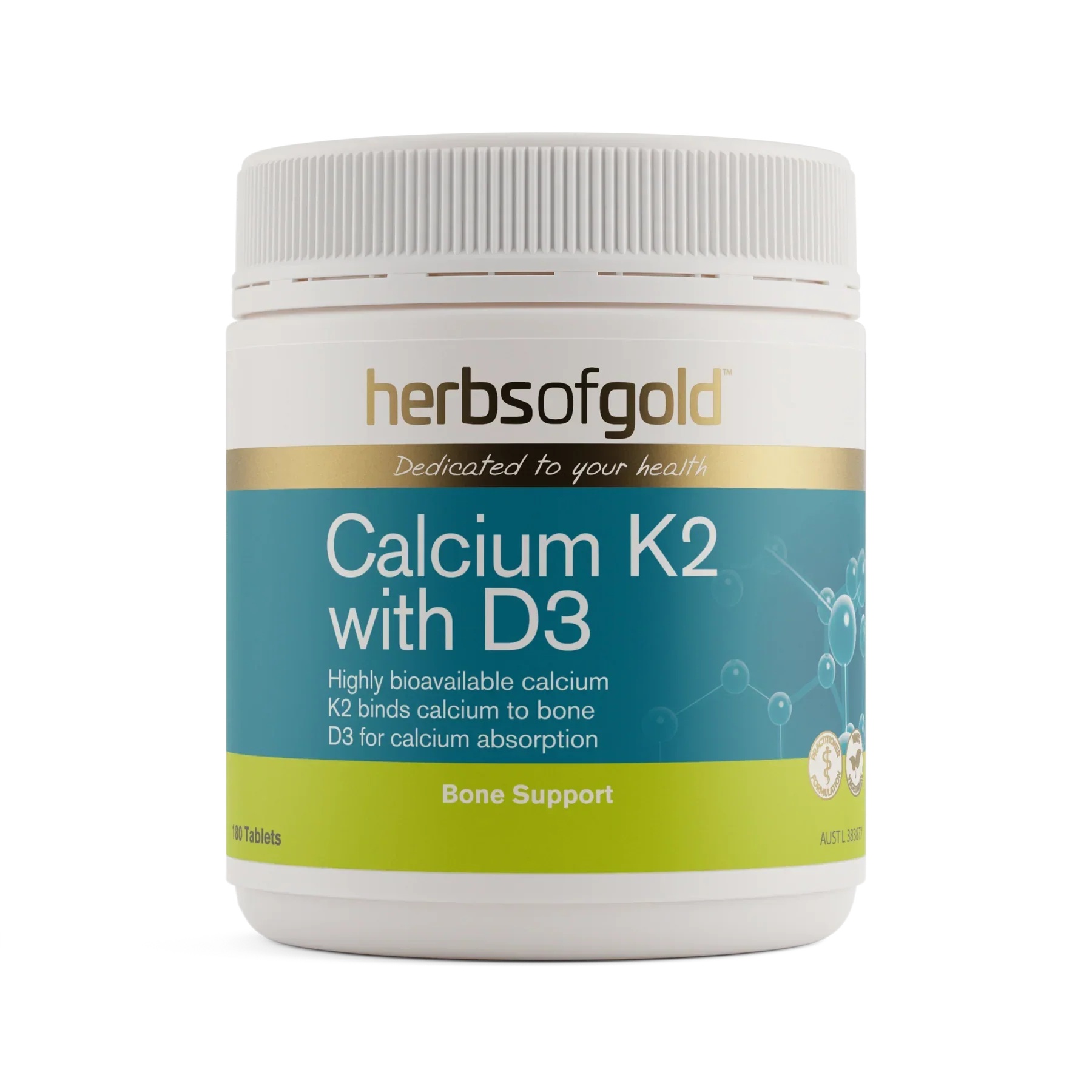 Calcium K2 With D3 180T Herbs Of Gold